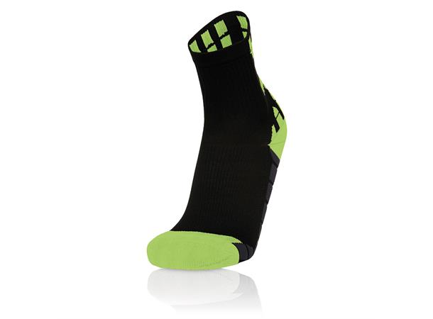 Interval Socks BLK/NYEL L Mellomhøy løpesokk - Unisex 